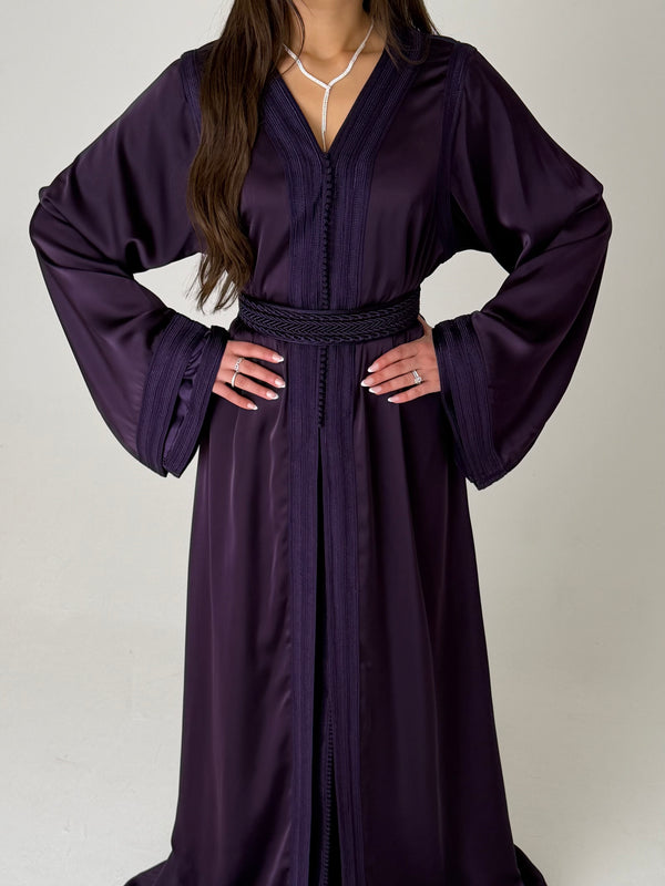 Purple Silk Caftan - PRE ORDER
